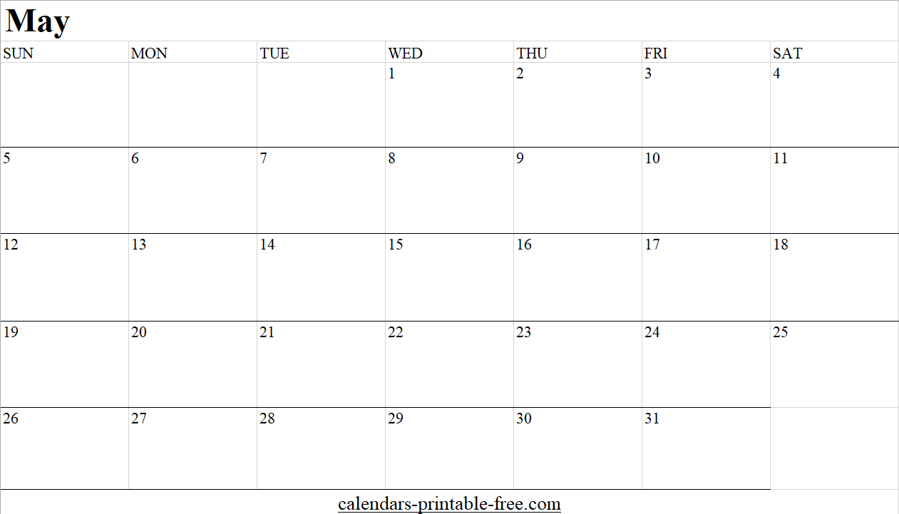 Calendar-May-Excel
