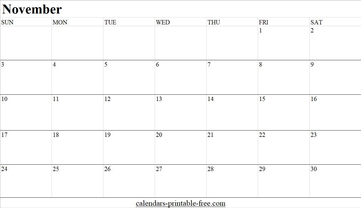 November 2024 calendar Excel
