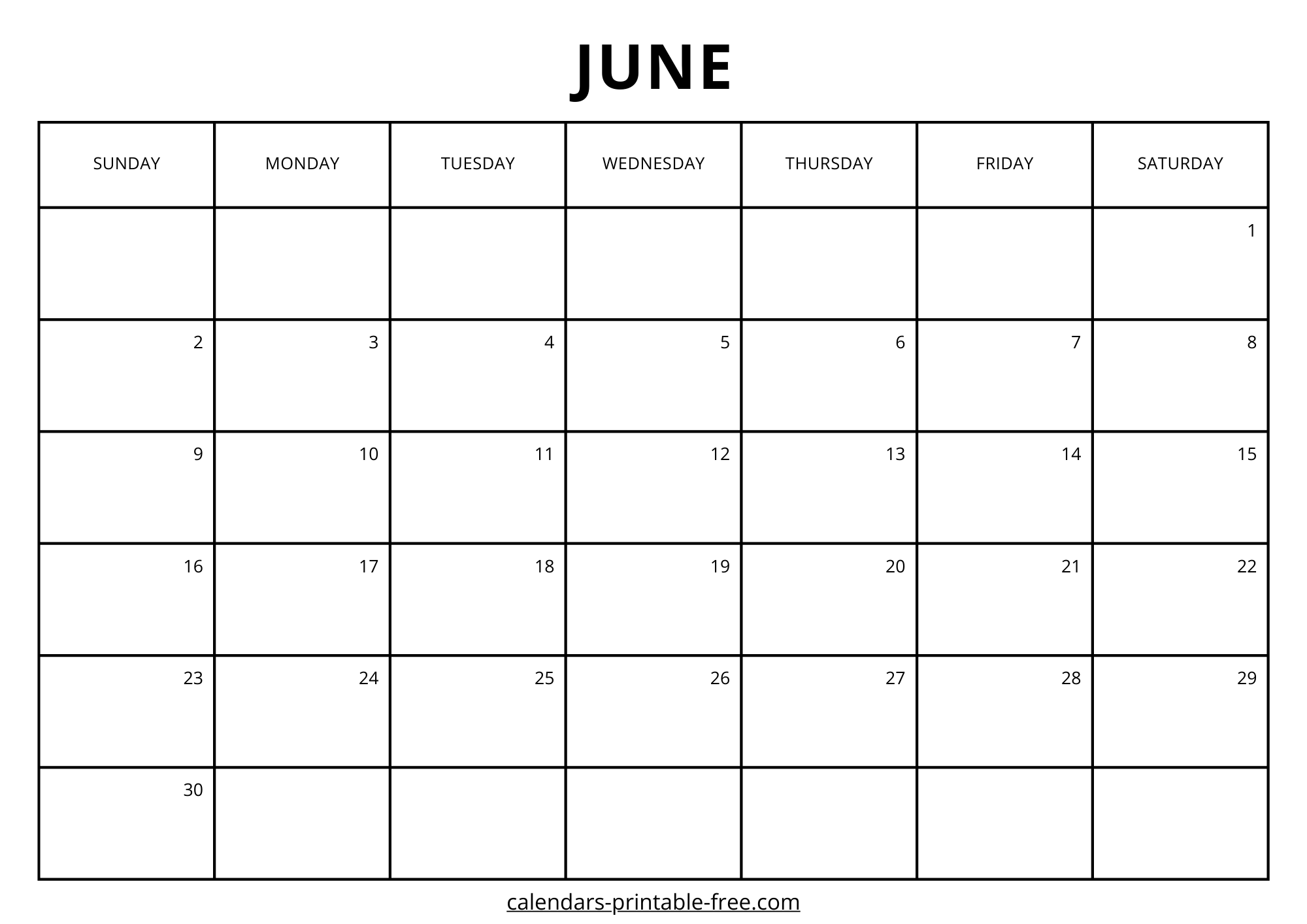 Monthly June 2024 calendar